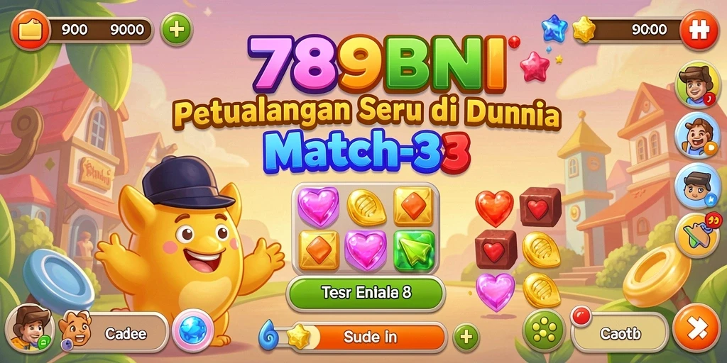 Screenshot menampilkan gameplay seru 789BNI dalam aksi Match-3.