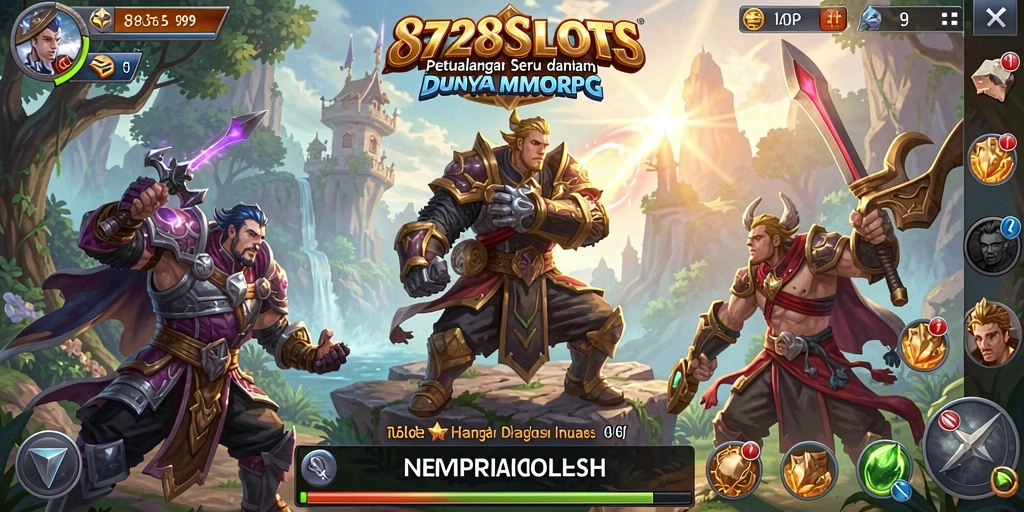 Tampilan seru dalam permainan MMORPG 8728SLOTS.