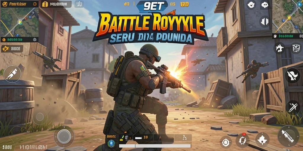 Gameplay mendebarkan dalam pertempuran Battle Royale di 9ET.