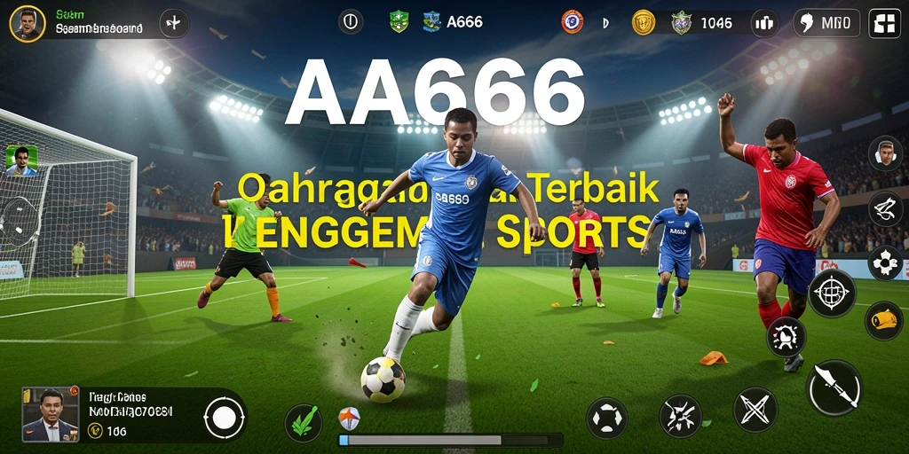 Screenshot dari gameplay <strong>AA666</strong> yang menunjukkan aksi seru di lapangan olahraga.