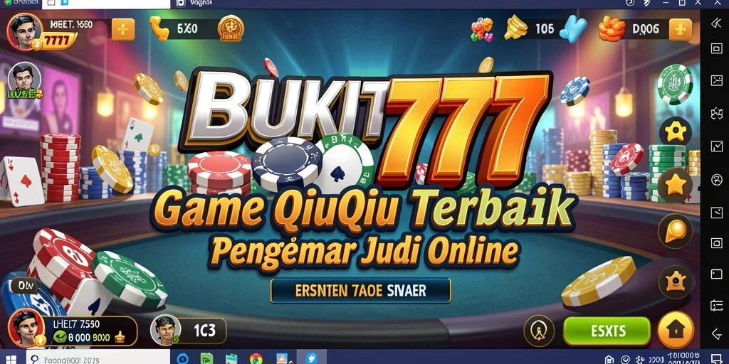 Screenshot utama BUKIT777 menampilkan gameplay QiuQiu yang seru.