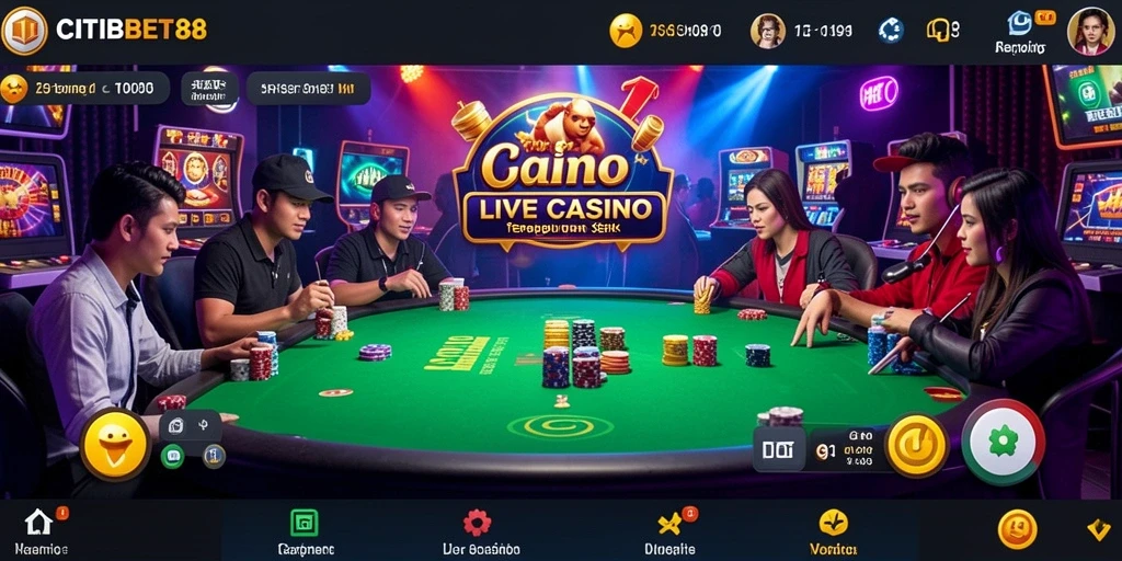 Tampilan mendebarkan saat bermain Live Casino di CITIBET88.