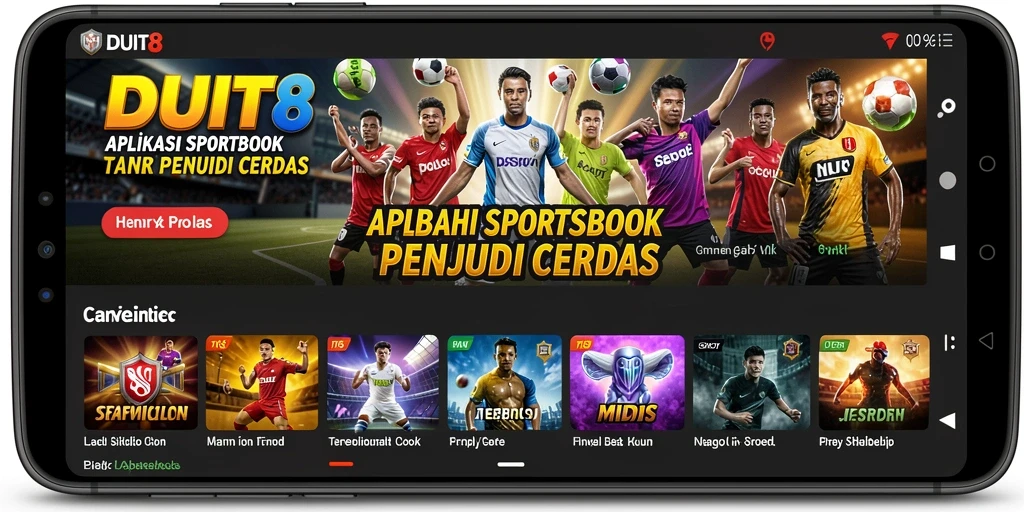 Tampilan antarmuka Sportsbook DUIT8 yang menarik dan interaktif.