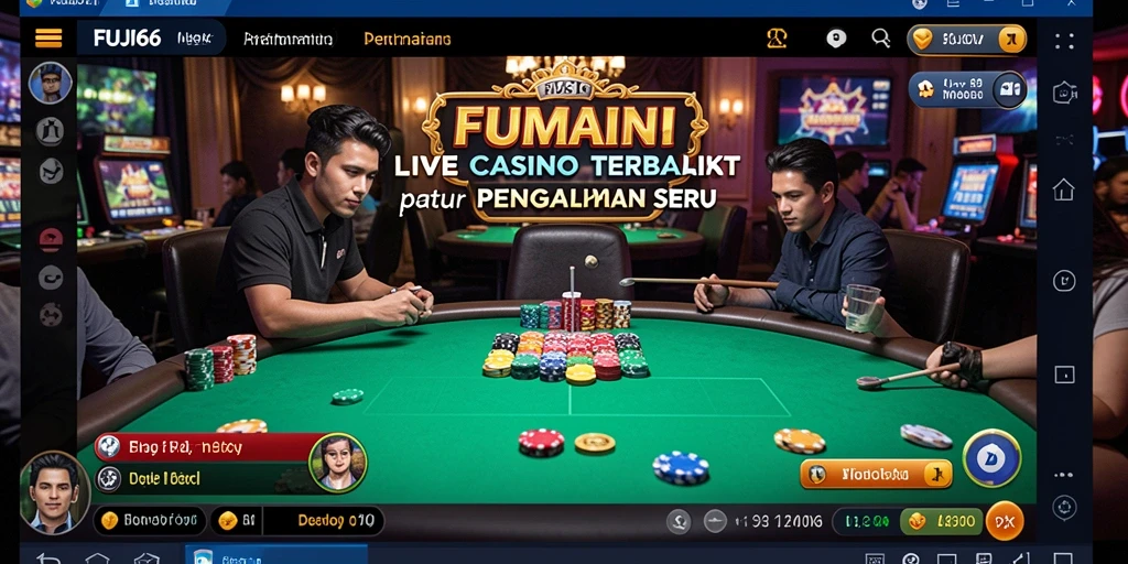 Tampilan menarik dari gameplay Live Casino di FUJI66.
