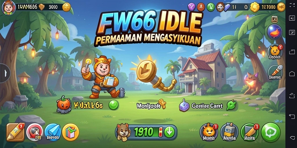 Tampilan gameplay <strong>FW66</strong> menampilkan keseruan permainan Idle yang dinamis.