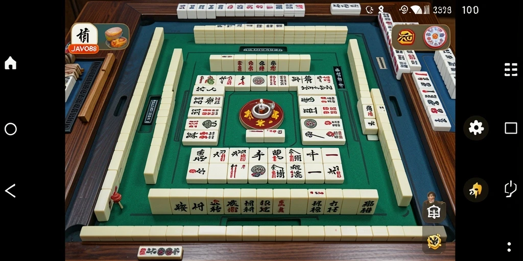 Tampilan gameplay JAVO88 dengan grafik Mahjong yang menawan.