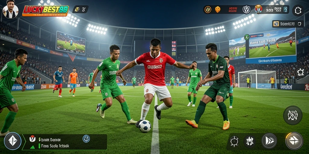 Tampilan gameplay seru dari LUCKYBEST88 dengan aksi di lapangan.