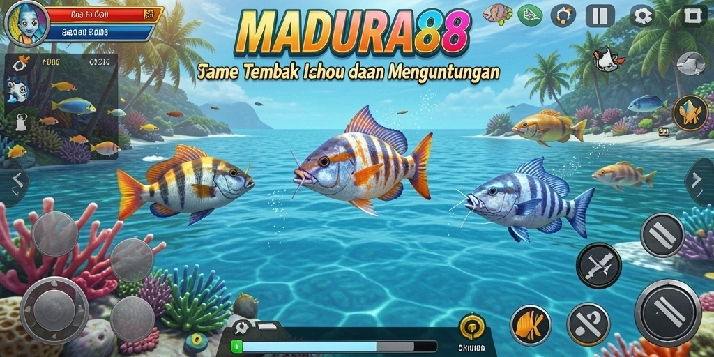 Tampilan gameplay Tembak Ikan yang seru di MADURA88.