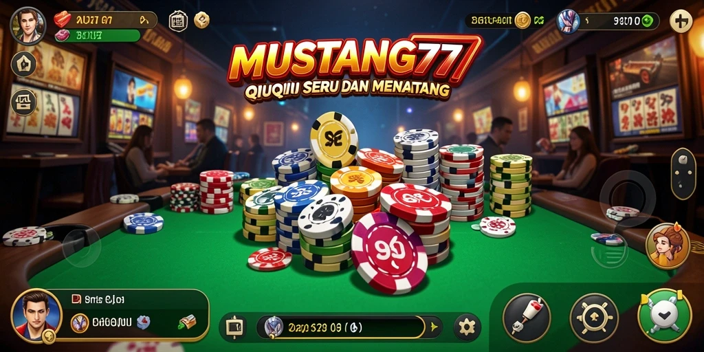 Tampilan gameplay QiuQiu yang seru di MUSTANG77.