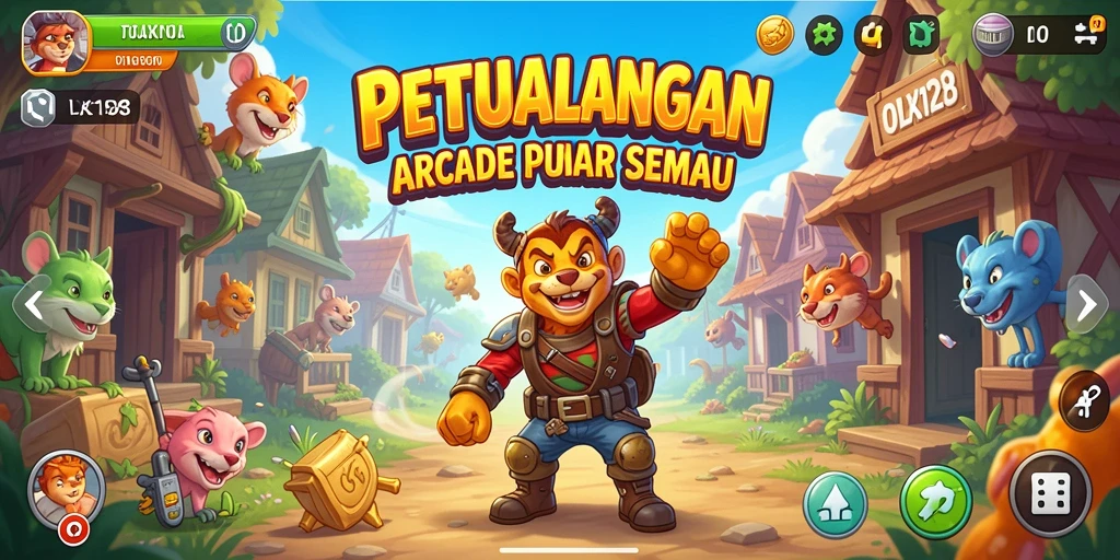 Tampilan screenshot gameplay <strong>OLX128</strong> menunjukkan aksi seru dalam level yang menantang.