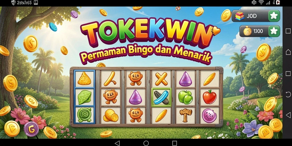 Tampilan gameplay menarik TOKEKWIN dengan suasana bingo yang seru.